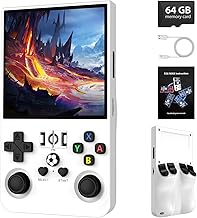 R36MAX Retro Handheld Game Console, 64GB Retro Gaming Console with 4.0 Inch Screen, Portable Video Game Consoles with 4000mAh Battery and Multiple Emulators, Open Linux System (Ivory)