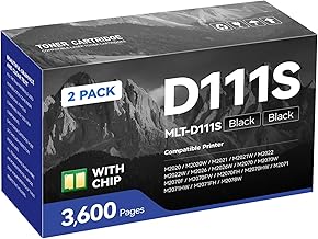 MLT-D111S Black Toner Cartridge 2-Pack High Yield Compatible for Samsung MLT-D111S 111S MLT111S D111S for Samsung Xpress M2020W M2070FW M2070W M2020 M2024W M2074FW M2070F M2022 M2026 M2070 Printer Ink
