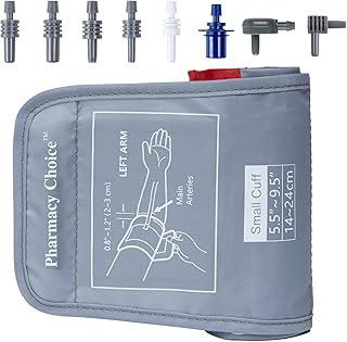 Small Blood Pressure Cuff for Kids, Slim Arm, Compatible with Most Monitors, ARM Blood Pressure Replacement Cuff with 8 Connectors (5.5"-9.5")