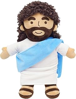 Jesus Plush 11.8" Jesus Stuffed Doll Curly Hair Plushies Toys Christian Stuff Religious Party Favors Gifts Christmas Easter Decoration