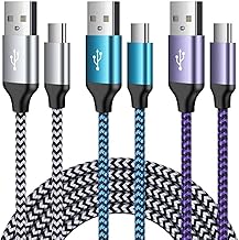 for Samsung Phone Charger Cord 3Pack Android Charger Fast Charging Type C Cable for Samsung Galaxy A17 5G/S26Ultra/A13/A32/A36/A53/A16/A03s/A54/S25FE/A56/A15/Z Fold7/A14/S24,iPhone 17 16 15,LG Stylus6