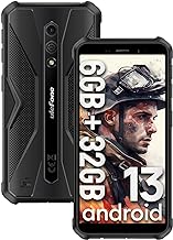 Armor X12 Rugged Smartphone, Waterproof Phones Unlocked, Octa-core Android 13, 6GB+32GB, Dual SIM Global 4G LTE, 4860mAh Battery, Face Recognition, Bluetooth, NFC, Compass - Black