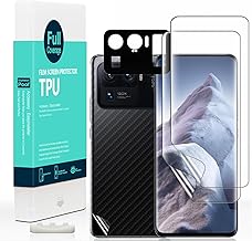 2 Pcs Screen Protector For Xiaomi 11 Ultra(5G/4G) 6.81",Flexible TPU Film,With 1Pc Camera Lens Protector,1Pc Back Film,Bubble Free[Easy to install]