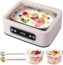 Yogurt Maker with Timer and Temperature Control, Fully Automatic for Home Use. Perfect for Making Greek Yogurt and Probiotic Yogurt, Equipped with an Automatic Shut-off Function