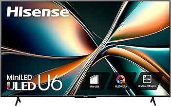 55-Inch Class U6 Series Mini-LED ULED 4K UHD Google Smart TV (55U6N) - QLED, Motion Rate 240, HDR 10+, Full Array Local Dimming, Game Mode Plus, Alexa Compatibility