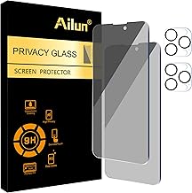 2 Pack Privacy Screen Protector for iPhone 14 Pro [6.1 inch] + 2 Pack Camera Lens Protector,Anti Spy Private,Tempered Glass,Case Friendly