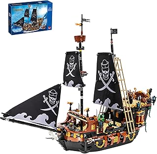 1328 Piece Pirate Ship Mini Building Kit, Creative Blocks of The Caribbean Adventure Construction Kits, Perfect Bricks Gift for Teens, Not Compatible with Major Brands