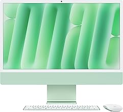 2024 iMac All-in-One Desktop Computer with M4 chip with 8-core CPU and 8-core GPU: Built for Apple Intelligence, 24-inch Retina Display, 16GB Unified Memory, 256GB SSD Storage; Green