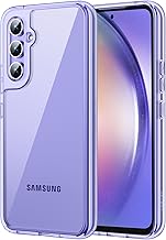 Case for Samsung Galaxy A54 5G 6.4-Inch, Non-Yellowing Shockproof Bumper Protective Phone Cover, Anti-Scratch Hard PC Back (Lilac)