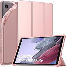 Case Fits Samsung Galaxy Tab A7 Lite 8.7" 2021 (SM-T225/T220/T227), Slim Lightweight Smart Case Trifold Stand Case with Soft TPU Translucent Frosted Back Shell for Galaxy Tab A7 Lite, Rose Gold
