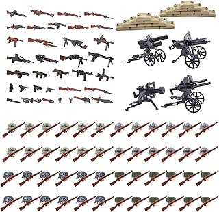 WW2 Building Set Action Figures with Weapon Accessories World War 2 Battle Pack, Idea Gifts for Kids (154 Pcs)