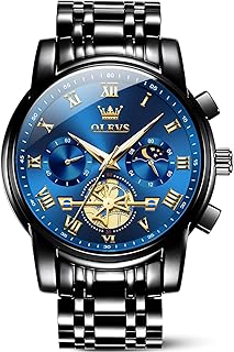 Watches Men Waterproof Luxury Big Face Mens Watch Stainless Steel Quartz Analog Dress Watches for Men Luminous Multifunction Man Watch Relojes De Hombre