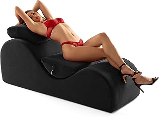 Liberator Esse Luxury Sex Chair for Couples, Ergonomically Designed Love Chair for Better Positions, Made with Durable High-Density Foam, Enhances Comfort and Intimate Connection, Velvish Black