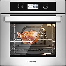 ThermoMate 24 Inch Electric Wall Oven, ETL Certified, 2.6 Cu.Ft. Convection Ovens with 12 Functions, 3D Heating, 3100W, Sensor Touch Control, Safety Lock, Stainless Steel