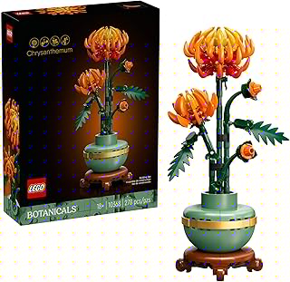 Botanicals Chrysanthemum Building Set for Adults Ages 18+ - Artificial Flower for Dinner Table Centerpieces & Decoration - Gift for Birthdays - 10368
