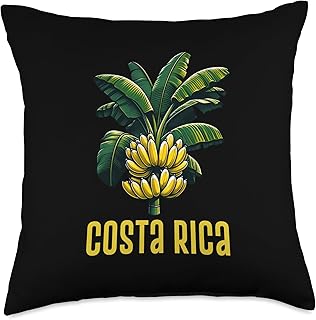 Costa Rica Banana Plant, Tropical Fruit Tree, Banana Fun Throw Pillow