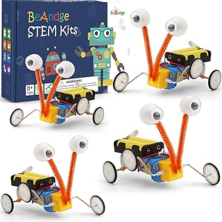 4 Set Bulk Robot Kits for Kids 8-12, STEM Crafts Robotics Science Projects STEM Toys for Boys Girls, Electronics Building Craft Kit Classroom Activities 1st 2nd 3rd Grade 8 9 10 11 12 Year Old