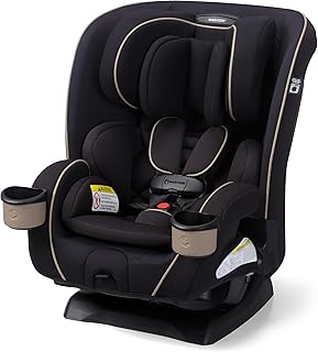 Maxi-Cosi Kani 4-in-1 Infant Kids Convertible Car Seat, Rear-Facing, Forward-Facing, Booster, Slim 3-Across Fit, Magnetic Buckle, 5-Position Recline, Fits 5-100 lbs, 19-57 in, Caspian Caviar