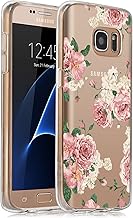 for Galaxy S7 Edge Case, Slim Shockproof Clear Pink Flowers TPU Back Phone Cover for Samsung Galaxy S7 Edge Pink Flower