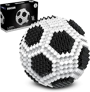 Soccer Building Block Set, Adults challenging STEM Block Decorations, Miniature 3D Educational Toys for Ages 14 15 16 and Above, (437 Pieces)