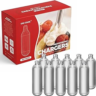 OSJCOOK Professional Culinary Whip Cream Chargers, 8g Nitrous Oxide, Whipping Chargers (10-Pack)