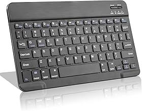 Wireless Keyboard for Tab S7/S8/S9/S10,Universal Slim Portable Bluetooth Keyboard Compatible with Tab S7/S8/S9/S10 with Built in Rechargeable Battery,Black