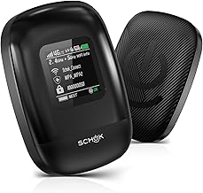 SCHOK 4G LTE Portable WiFi - Cat 12 Mobile Hotspot Travel Router, 600Mbps Download High Speed, Dual Bands (2.4GHz/5GHz), Compatible with Verizon, T-Mobile, AT&T, Supports 16 Connected Devices
