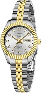Watches for Women Analog Quartz Stainless Steel Dial with Day Date Luminous Waterproof Dainty Classic Luxury Diamond Elegant Dress Women's Watch for Small Wrists