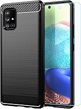 M MAIKEZI Galaxy A71 5G Cell Phone Case, Soft TPU Slim Fashion Protective Cover with HD Screen Protector (Black)