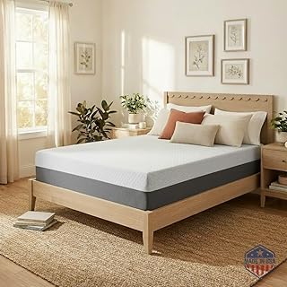 10 Inch Full Mattress, Made in The USA, CertiPUR-US®, Oeko-Tex®, and Fiberglass-Free™ Certified Cooling Bed, Gel Memory Foam Mattress in a Box - Medium