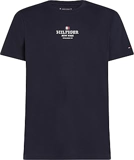 Men's Short Sleeve Cotton Graphic T-Shirt with Printed Logo