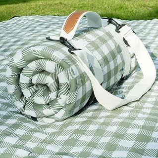 Genovega Waterproof Picnic Blanket Beach Outdoor Camping Mat Rug Extra Large Foldable Cute Big Travel Essential Accessories Gift Park Patio Lawn Garden Grass PlayMusic Festival Concert Must Have