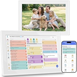 Digital Calendar 10.1" Touchscreen, Smart Electronic Wall Organizer, Chore Chart & Meal Planner, Family Task Manager, Third-Party Calendar Sync, Picture Frames Perfect Gifts for Mom & Women