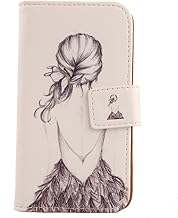 Leather Cover Skin Protection Case for Samsung Galaxy Mega 6.3 I9200 Back Girl Design