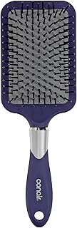 Conair Totally Smooth Ultra Paddle Brush, Wide Detangling Hair Brush with Ball-Tipped Bristles and Flexible Cushion Base, Ideal for Thick Hair, Color May Vary