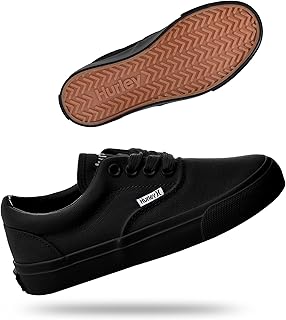 Marley Kids Lace Up Canvas Sneakers – Low Cut Skateboarding Shoes for Kids, Sports Shoes for Boys and Girls