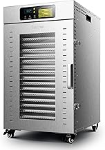 Commercial Food Dehydrator 18 Trays, 2000W Large Capacity 34.42ft² Food Dryer Machine for Jerky, Meat, Fruit, Herbs, Full Stainless Steel Industrial Dehydrater Biltong Maker