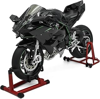 1/16 Alloy Dynamic Motorcycle Model, Alloy Diecast Simulated Motorbike, Dynamic Display Model with Suspension, Free Roller, Collection Gift (H2R)