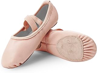 Ballet Shoes for Girls Dance Slippers Genuine Leather Ballerina Shoes for Toddler/Little Kid/Big Kid