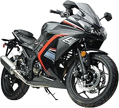HHH GTX 250 Motorcycle EFI Fuel Injection Manual 6 Speed 250cc Motorcycle Street Bike for adult (Black)