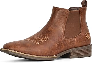 Cowboy Boots For Men Square Toe Chelsea Ankle Boots Mans Casual Western Boot