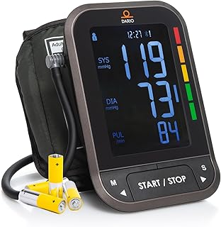 Blood Pressure Monitor for Home Use Gen2 Automatic Machine, LCD Backlit Display, Large Adjustable Arm Cuff (8.75-16.5in) Smart Bluetooth App & Carry Case