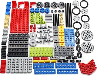 182PCS Gear and Axle Set for Technic Parts Compatible with Major Brand Technic Parts, DIY Gears Assortment Pack(Liftarm, Pins, Axles, Connectors) for Technic Building Blocks Set