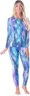 Thermal Underwear Women Long Johns Womens Thermals Top Bottom Set Fleece Lined Under Wear Clothes Base Layer Thermals