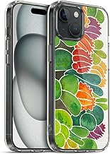 Officially Licensed Cat Coquillette Succulents Nature Gel Case [Military Grade Protection] Compatible with Apple iPhone 15 and Compatible with MagSafe
