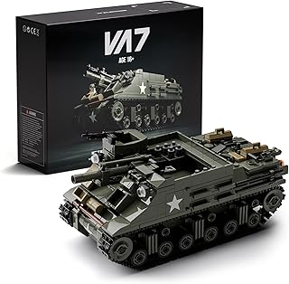 Military M7 Priest Tank Model Building Set, WW2 Howitzer Army Vehicle Building Set for Adults, Collectible Army Display Model Set and Gift for Enthusiasts (646 PCS, NF10336)