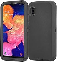 for Galaxy A10E Case, with [Built-in Screen Protector] Tri-Layer Heavy Duty Full-Body Shock Absorption Cover for Samsung Galaxy A10E Black