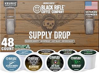 Supply Drop Variety Pack (48 Count of K Cups) - Silencer Smooth, AK Espresso, Just Black, & BeyondBlack KCup Pods - K Cups Coffee Variety Pack