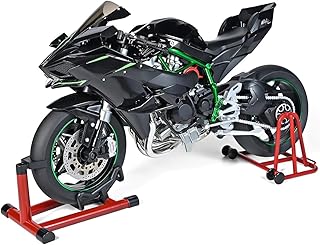 1/6 Scale H2R Alloy Diecast Motorcycle with Sound & Light Features High Gloss Spray Finish Rubber Tires Premium Collectible Gift (Black H2R)