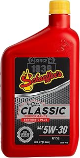 Schaeffer Manufacturing Co. 4530-012S SynShield Classic Performance Synthetic Plus Gasoline Engine Oil 5W-30, 1-quart bottle